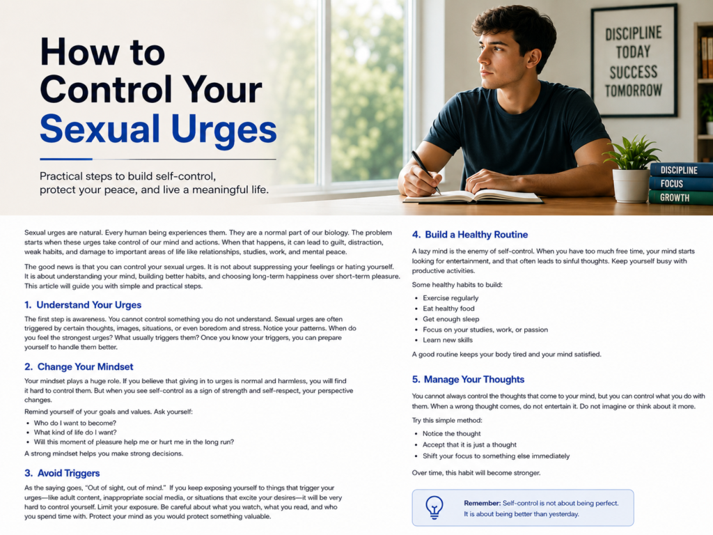 How to Control Your Sexual Urges